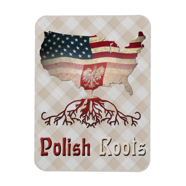 Polnische amerikanische Roots Flexi Magnete (Vertikal)