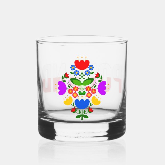 Polnische Blume. Whiskyglas (Vorderseite)
