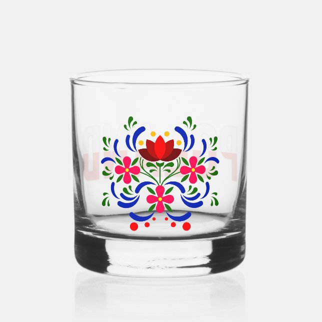 Polnische Blume. Whiskyglas (Vorderseite)
