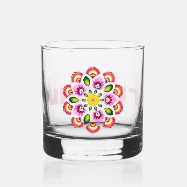 Polnische Blume. Whiskyglas (Vorderseite)