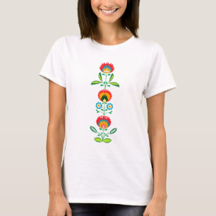 Polnische Blumenstickerei, T - Shirt