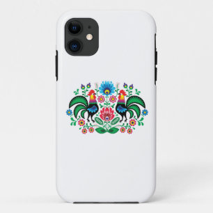 Polnische Blumenstickerei, traditionelles Volksmus iPhone 11 Hülle