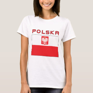 Polnische Falke-Flagge mit Polska T-Shirt