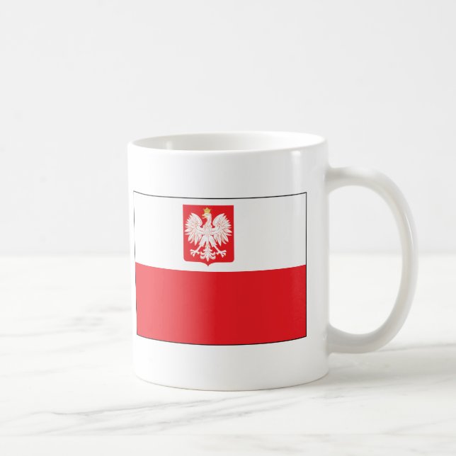 Polnische Falkenflagge Kaffeetasse (Rechts)