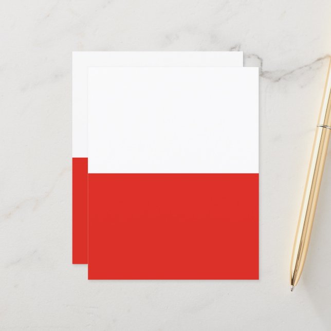 Polnische Flagge (Vorderseite/Rückseite Beispiel)
