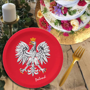 Polnische Flagge & Adler, Polen Party - Patrioten/ Pappteller