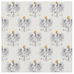 Polnische Flagge & Adler, Polen Trendy Fabric / Mo Stoff