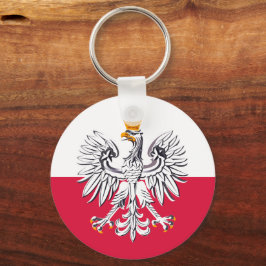 Polnische Flagge & Adler, Urlaub in Polen, Reise/S Schlüsselanhänger