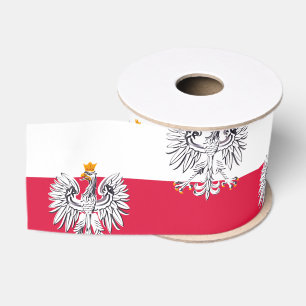 Polnische Flagge & Adlersymbol, Polen / Sport Ripsband