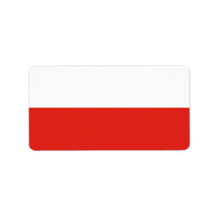 Polnische Flagge Adressaufkleber
