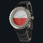 Polnische Flagge Armbanduhr<br><div class="desc">Ein ideales Geschenk für alle,  die Patrioten ihres Landes sind!</div>