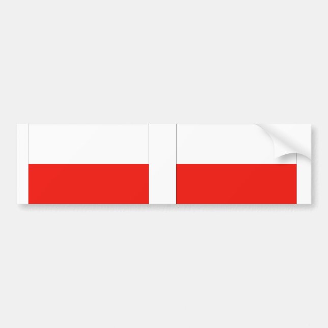 Polnische Flagge Autoaufkleber (Vorne)