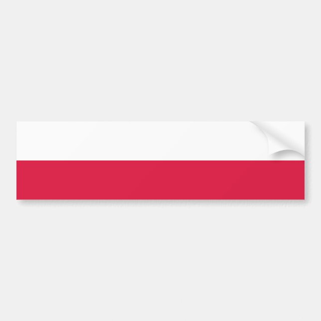 Polnische Flagge Autoaufkleber (Vorne)