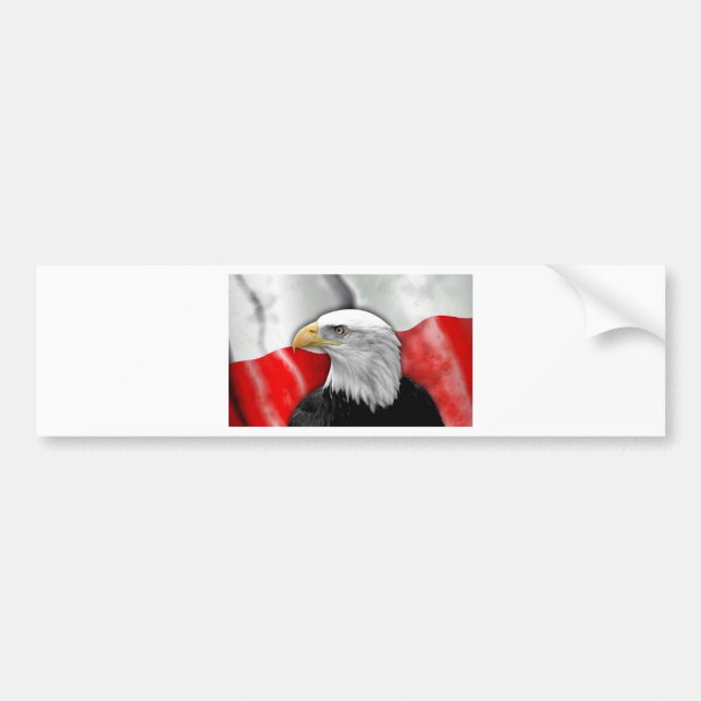 polnische Flagge Autoaufkleber (Vorne)
