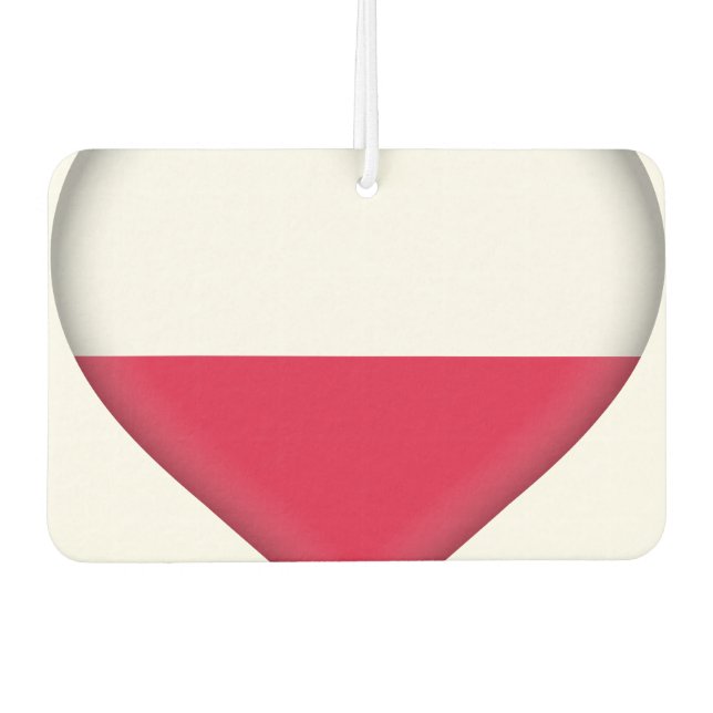 polnische Flagge Autolufterfrischer (Vorderseite)