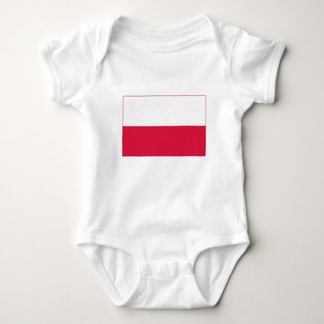 Polnische Flagge Baby Strampler (Vorderseite)