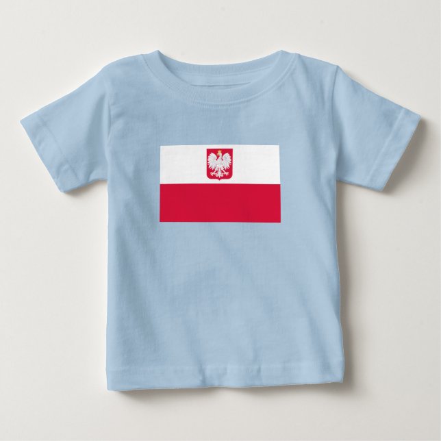 Polnische Flagge Baby T-shirt (Vorderseite)