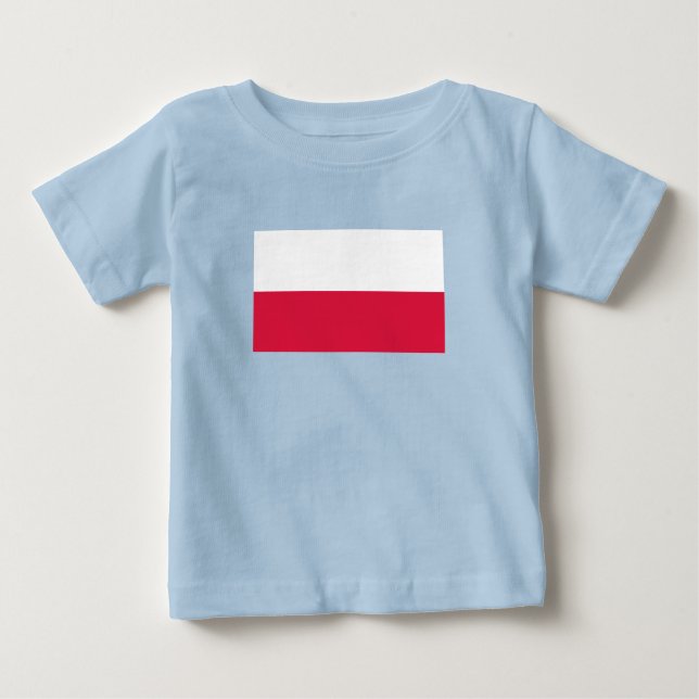 Polnische Flagge Baby T-shirt (Vorderseite)