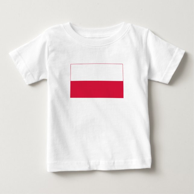 Polnische Flagge Baby T-shirt (Vorderseite)