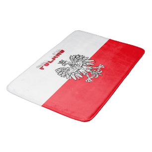 Polnische Flagge Badematte