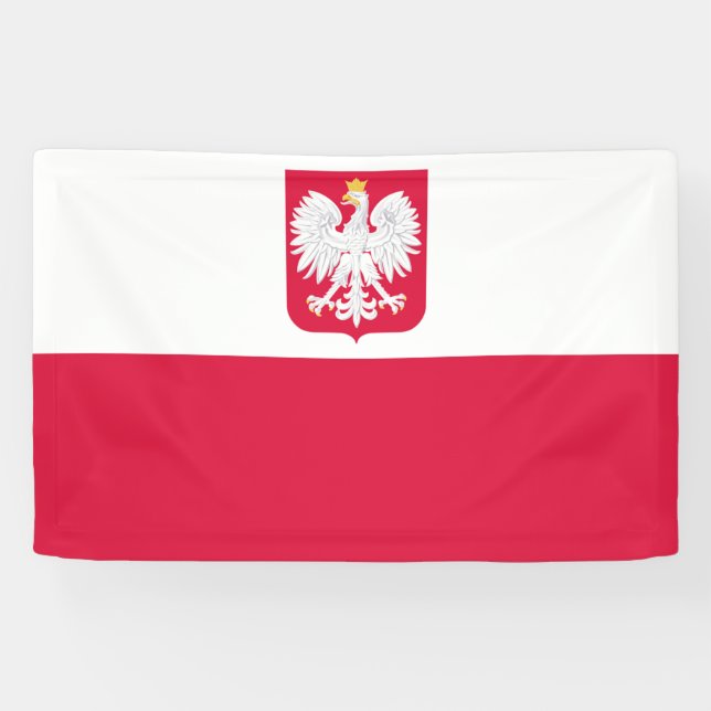Polnische Flagge Banner (Horizontal)