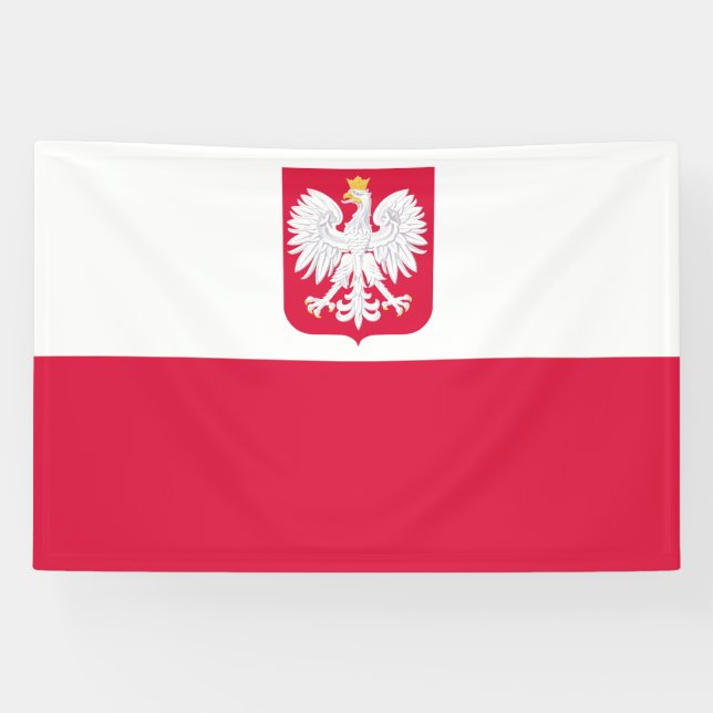 Polnische Flagge Banner (Horizontal)
