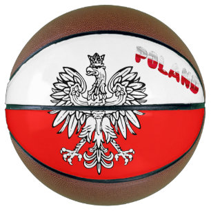 polnische Flagge Basketball