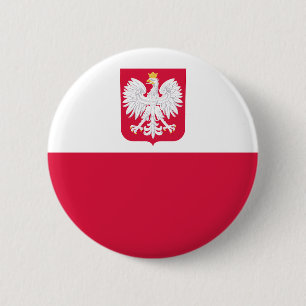 Polnische Flagge Button