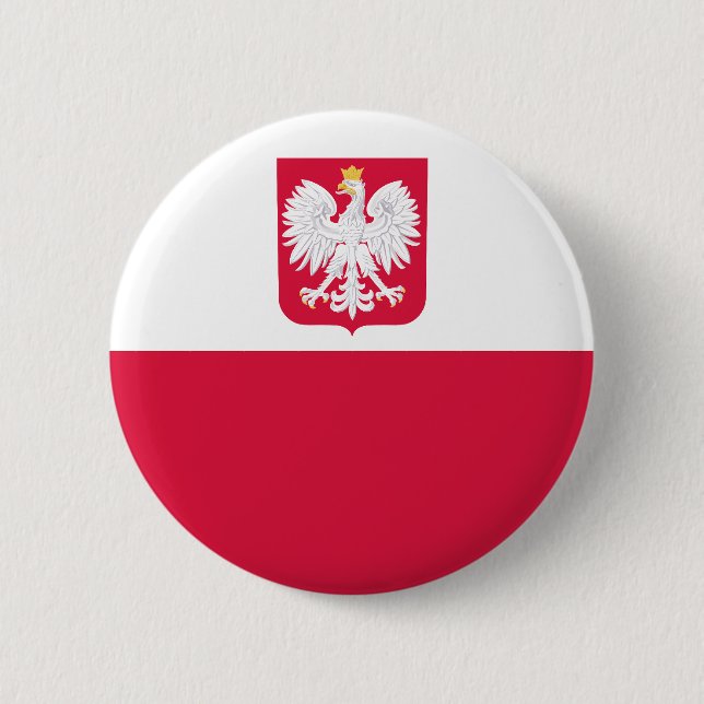Polnische Flagge Button (Vorderseite)