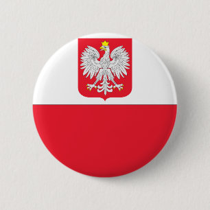 Polnische Flagge Button