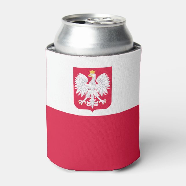 Polnische Flagge Dosenkühler (Kanne Vorderseite)