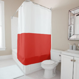 Polnische Flagge Duschvorhang