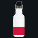 Polnische Flagge Edelstahlflasche<br><div class="desc">Patriotische Flagge Polens.</div>