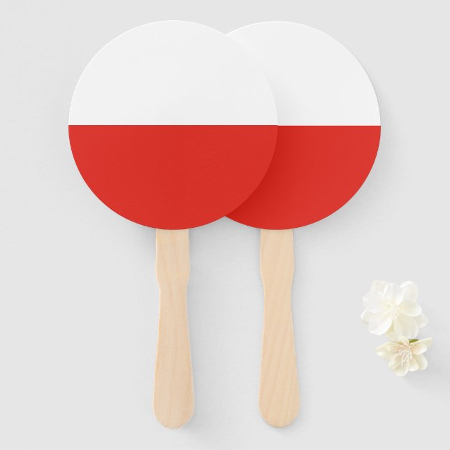 Polnische Flagge Fächer (Vorne und Hinten)