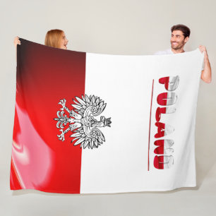 Polnische Flagge Fleecedecke