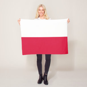 Polnische Flagge Fleecedecke