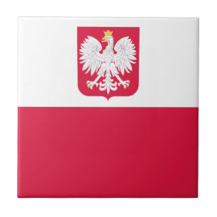 Polnische Flagge Fliese
