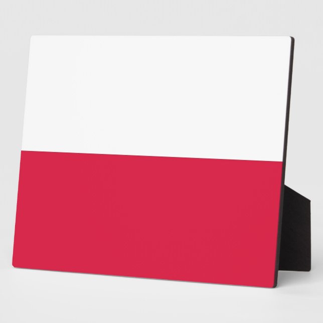 Polnische Flagge Fotoplatte (Seite)