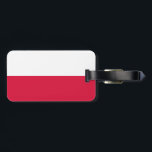 Polnische Flagge Gepäckanhänger mit Ledergurt<br><div class="desc">Polnische Flagge Gepäckanhänger mit Ledergurt</div>