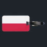 Polnische Flagge Gepäckanhänger mit Ledergurt<br><div class="desc">Polnische Flagge Gepäckanhänger mit Ledergurt</div>
