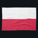 Polnische Flagge Geschirrtuch<br><div class="desc">Patriotische Flagge Polens.</div>