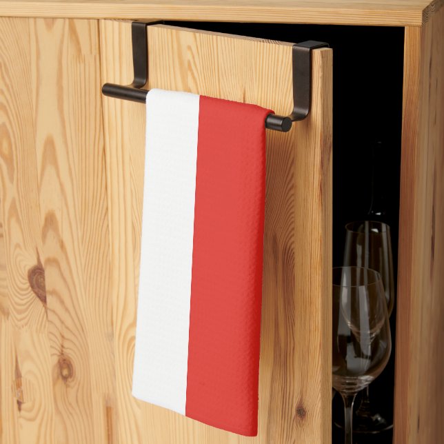 Polnische Flagge Geschirrtuch (Drittel gefaltet)