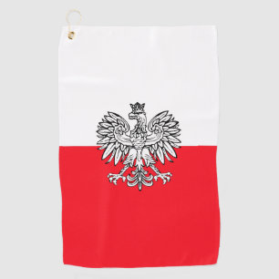 Polnische Flagge Golfhandtuch