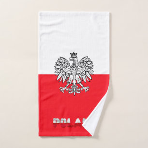 Polnische Flagge Handtuch