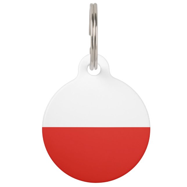 Polnische Flagge Haustiermarke (Vorderseite)