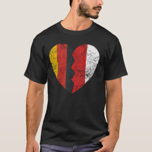 Polnische Flagge Herz Deutschland Polen Flaggenwur T-Shirt