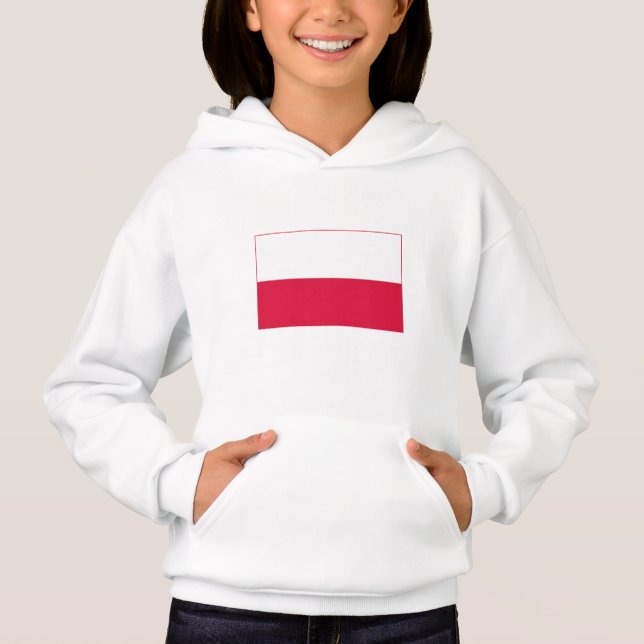 Polnische Flagge Hoodie (Vorderseite)
