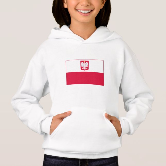 Polnische Flagge Hoodie (Vorderseite)