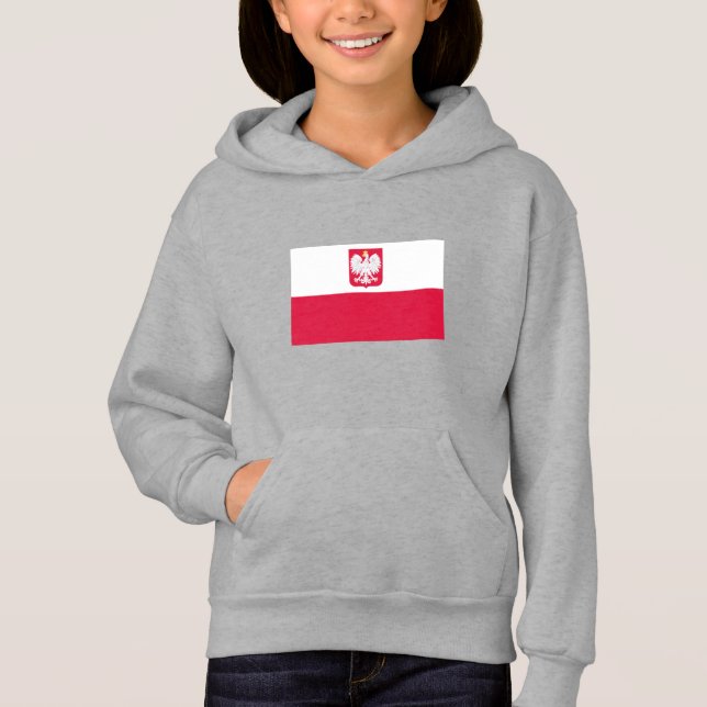 Polnische Flagge Hoodie (Vorderseite)