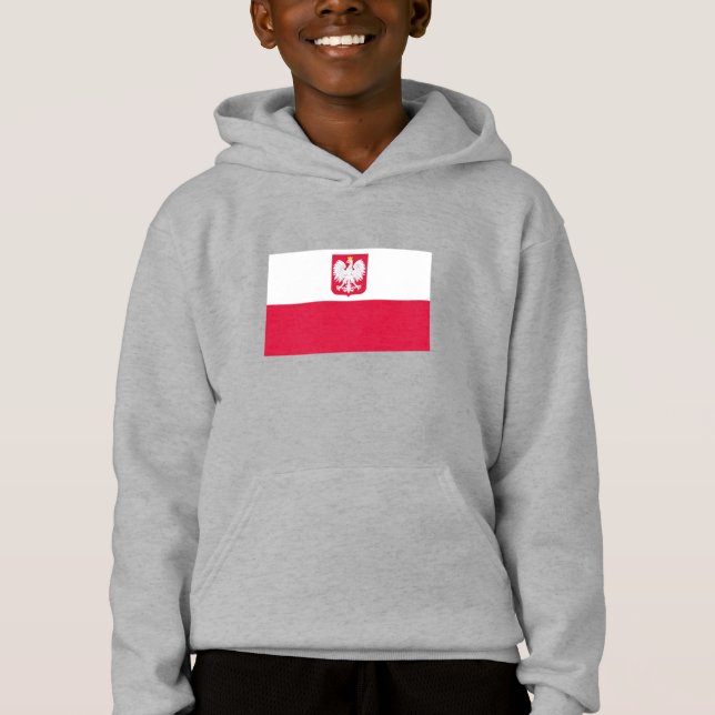 Polnische Flagge Hoodie (Vorderseite)